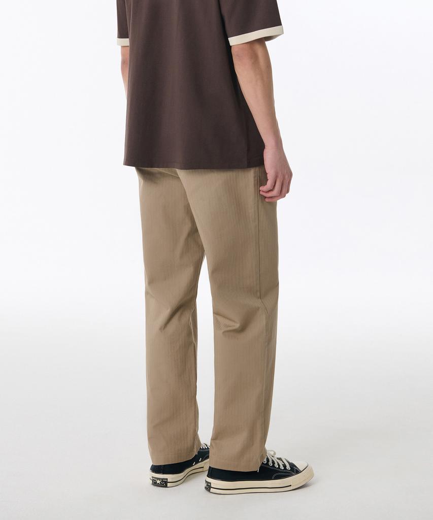 MUSINSA STANDARD Cotton Herringbone Tapered Pants [Beige]