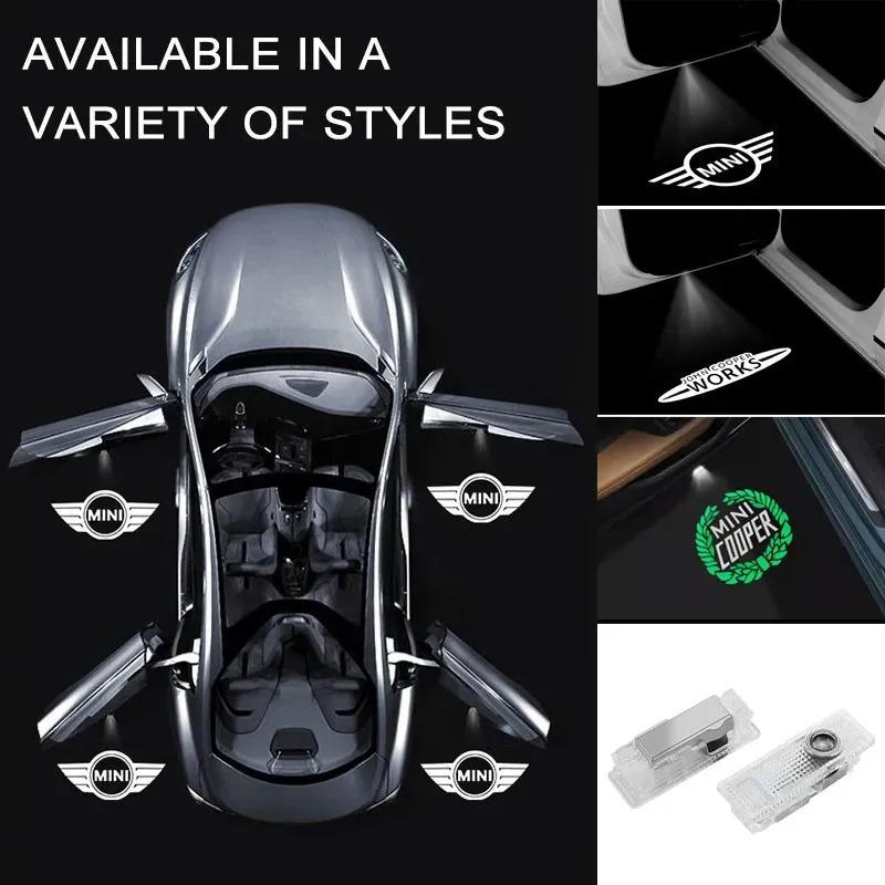 For mini DF012PC For MINI Cooper One S JCW R56 R55 R53 F55 F56 R57 R60 Car Door Welcome Lamps HD LED Laser Projectaor Lights Auto Accessories