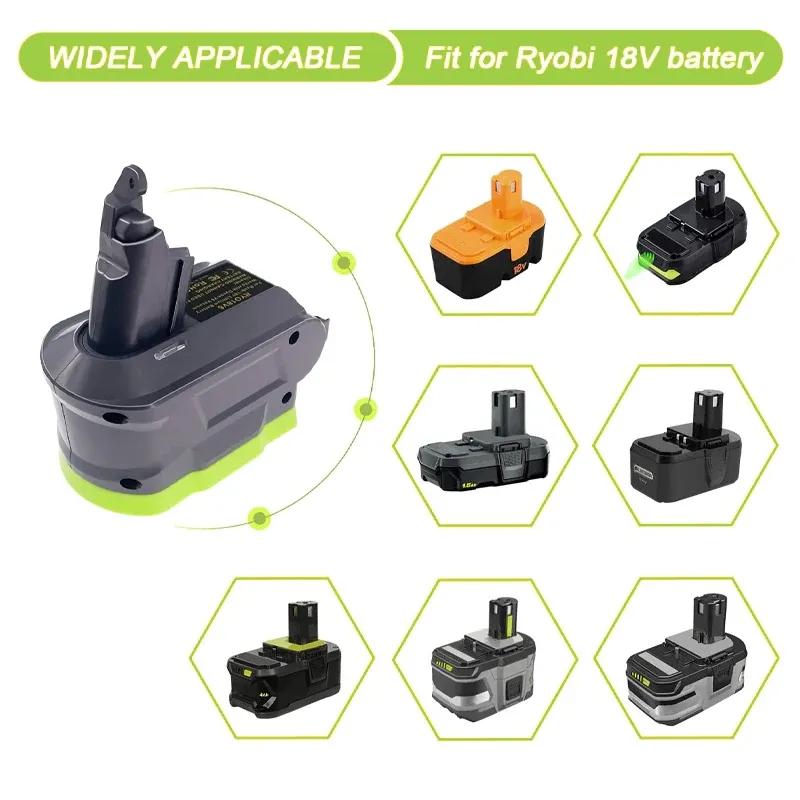 Адаптер батареи для аккумулятора Ryobi 18V для преобразования в для пылесоса Dyson V6 V7 V8 Animal, Адаптер для пылесоса Dyson