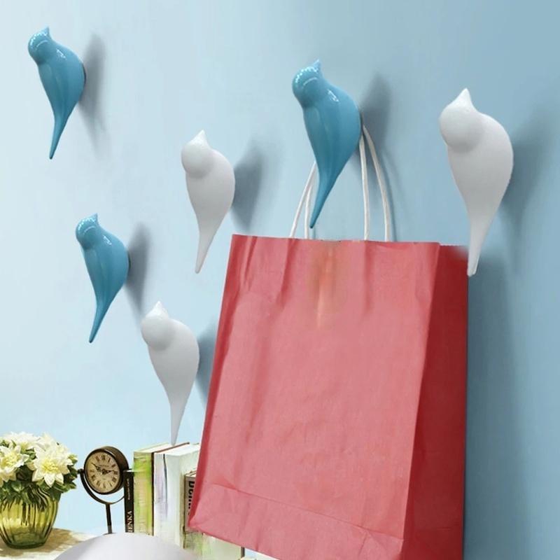 1 шт. Креативные настенные крючки, украшение в виде птицы, крючки из смолы с текстурой дерева, крючок для одежды для спальни, двери, животных, одинарная настенная вешалка, инструменты