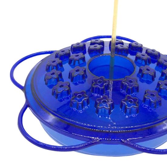 Кормушка для колибри для уличного использования, подвесная пластиковая кормушка для диких птиц с 24 отверстиями для кормления и насестом для декора лужайки сада и патио