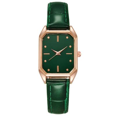 Часы Allon Fashion Elegance Temperament из нержавеющей стали, нежные женские кварцевые наручные часы зеленого цвета