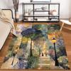 Abstract Colorful Forest Walkway Printed Carpet for Living Room Decor Suitable for use as an anti-slip for living room bedroom sofas