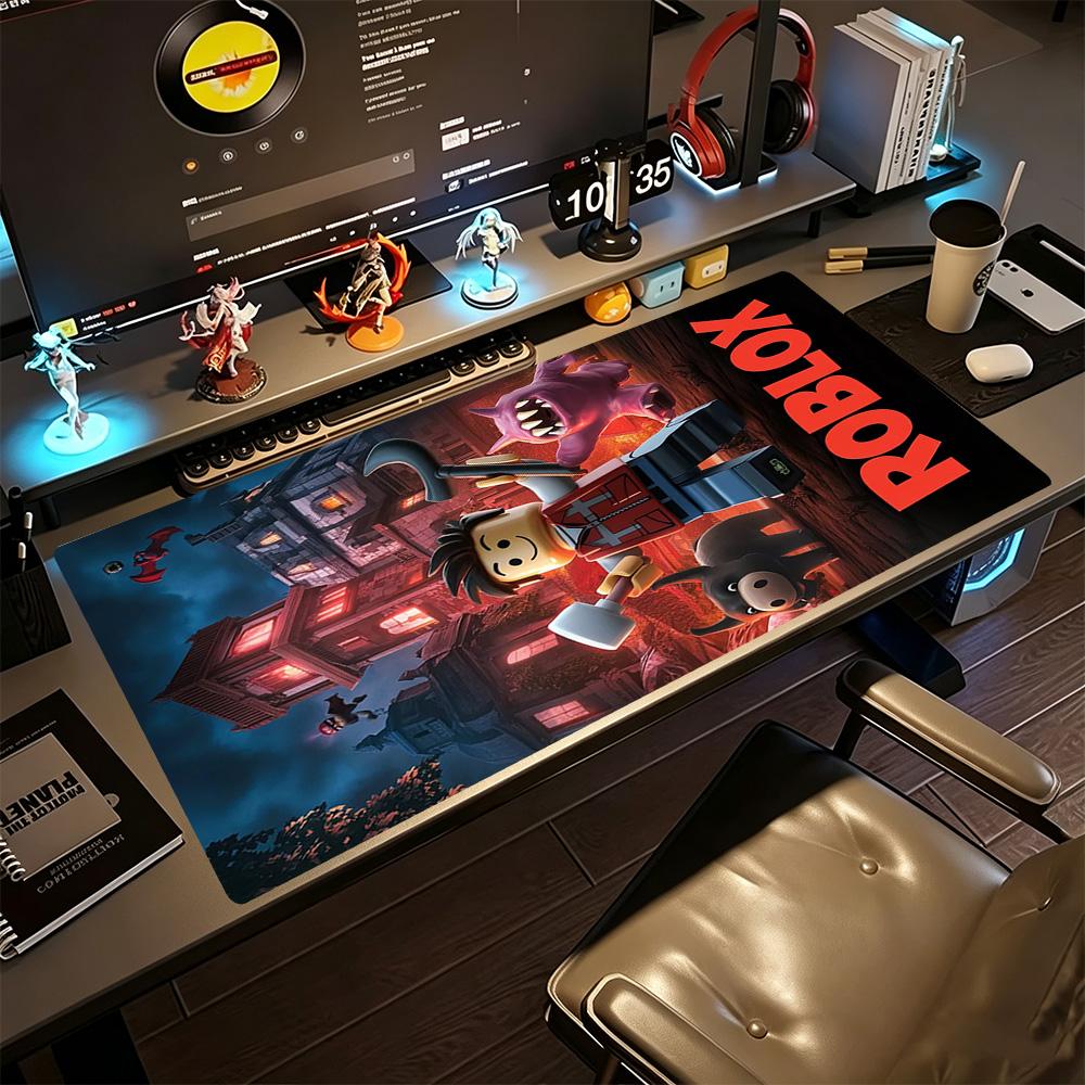 Roblox Large Mouse Pad Keyboard Mat Study Desk Mat Non-Slip Rubber Bottom Suitable for Office Gaming PC Laptop
