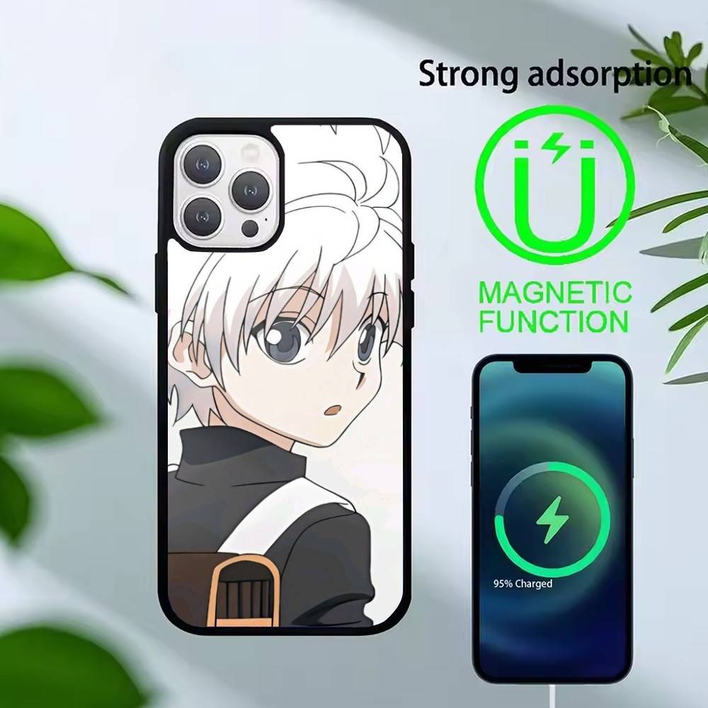 D-Killua Zoldyck H-Hunter X Hunter Phone Case For iPhone 14,16,15,13,17,12,Plus,Pro,Max Magnetic For Magsafe Frosted Cover