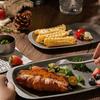 Stainless Steel Dinner Plate Rectangular Steak Plates Dessert Snack Plate  For BBQ Dim Sum