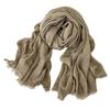 Spring Cotton Scarf Women's Solid Color Dirty Dyed Jacquard Hollow Scarf Muslim Headscarf
