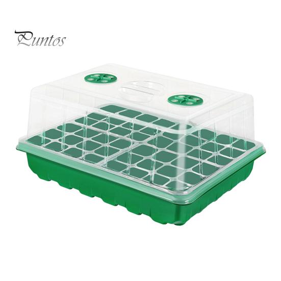 Box Plants With Humidity Nursery Dome 24 Cells Or 48 Cells Transparent Seeds Starter Tray Plant Germination Box With Adjustable Vents For Seedlings
