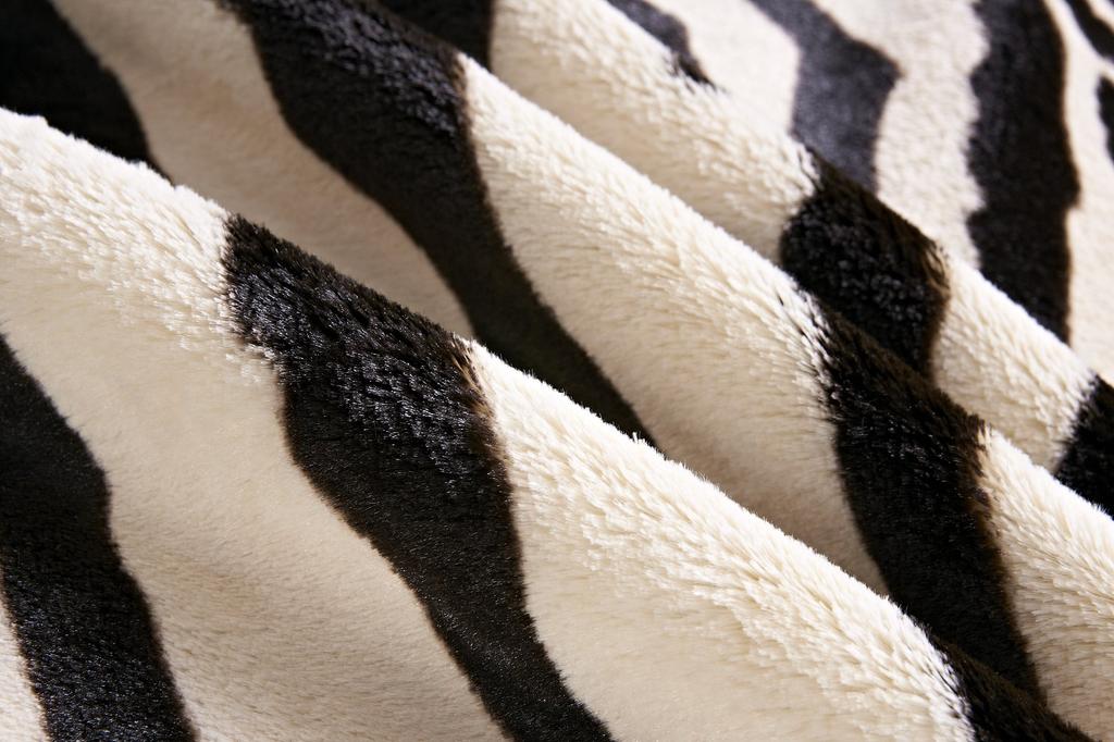 Townssilk Zebra Carpet, Animal Print Faux Fur Carpet, 4x4.6 Feet, Home Rug…