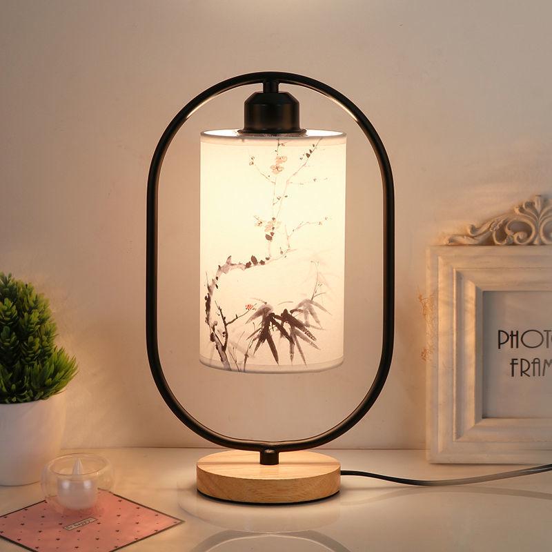 Современная минималистичная настольная лампа в китайском стиле для спальни, прикроватная, для чайной комнаты или кабинета - Каллиграфия и поэзия Сделай сам