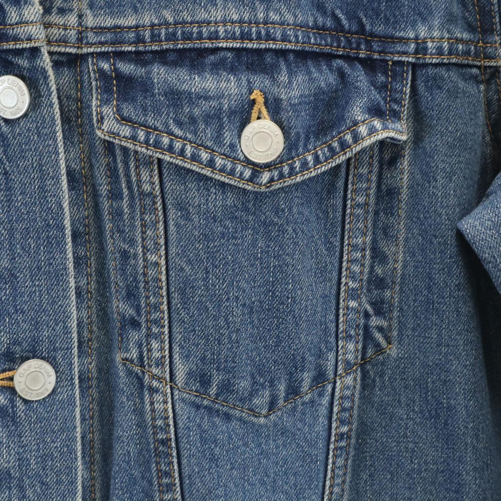 GAP DENIM Джинсовая куртка M Синий стирка Джинсовая куртка тракер Женская Б/у