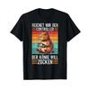 Capybara T Shirt with GerUnisex Text Quot Reichet Mir Den Controller Der Knig Will Zocken Black S Vintage Washed Stylish