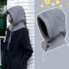 Корейский Зимний Стиль Балаклава Шапка для Женщин Новая Модная и Универсальная Защита Шеи Защита от Холода Утолщенная и Теплая Вязаная Шапка