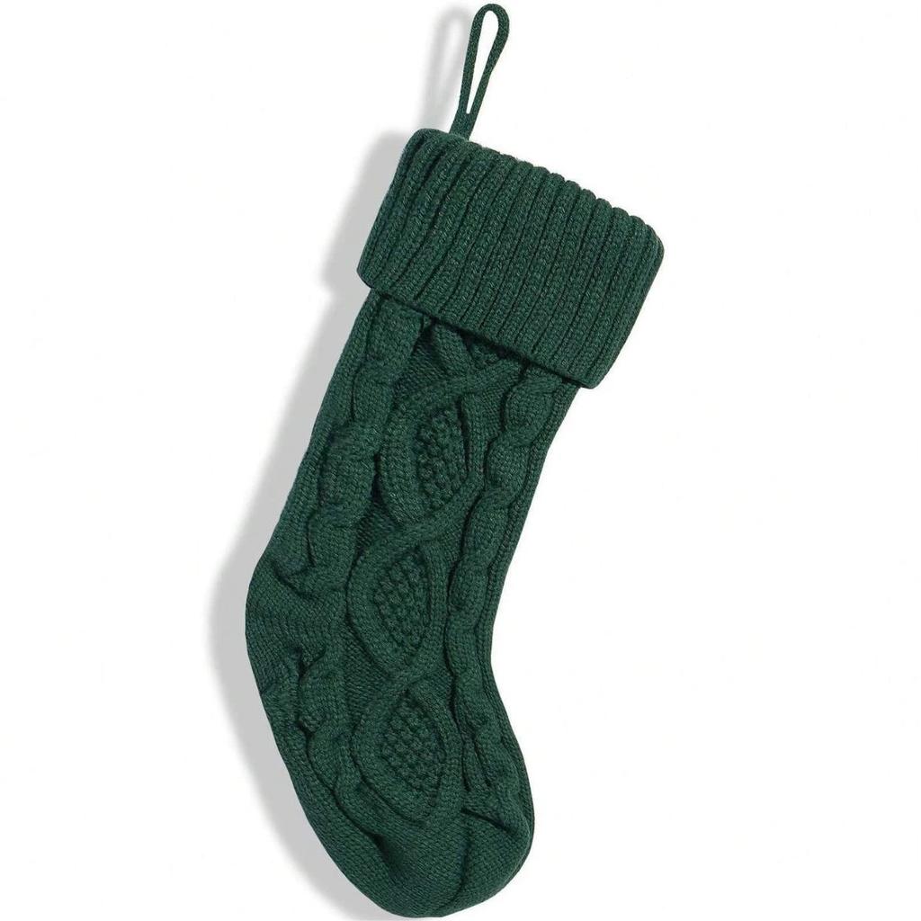 1pcs New Multi-Function Knit Christmas Stocking Suitable For Indoor Christmas Tree Ornaments Decorative Stocking Candy Gifts Bag