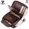 Humerpaul Men Leather Wallet Anti-theft Swipe Credit Card Wallet
