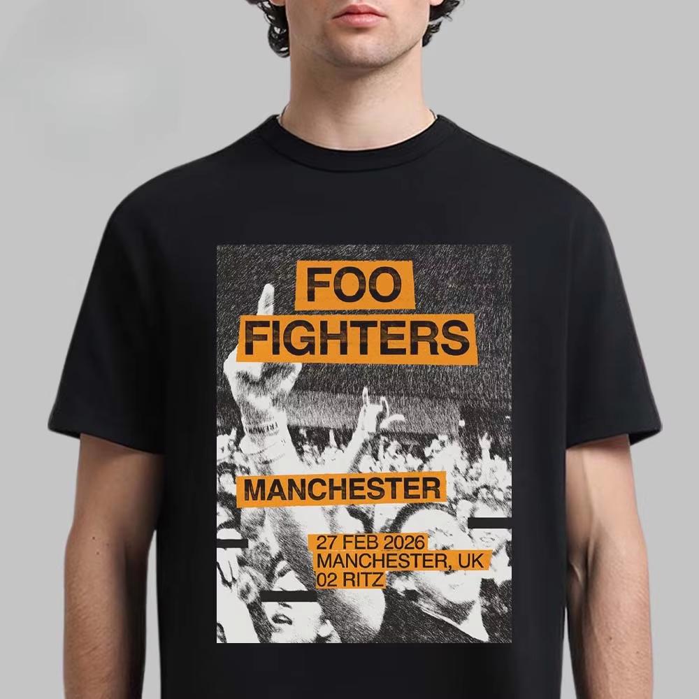 Foo Fighters Hope United 2026 Alien Print Tee Retro SciFi Rock Streetwear Casual Unisex