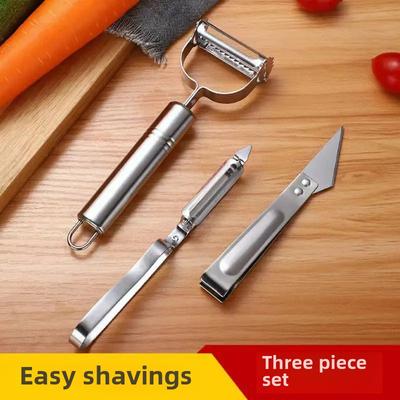 Набор из трех кухонных инструментов из нержавеющей стали, зажим для гусиных перьев, измельчитель для зубных щеток, скребок для кожи, кухонные гаджеты