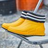 Fashion 2024 New Rain Boots Women Waterproof Men's Short Rain Boots Non-slip Kitchen Water Shoes Thick-soled Fishing Rubber Shoe