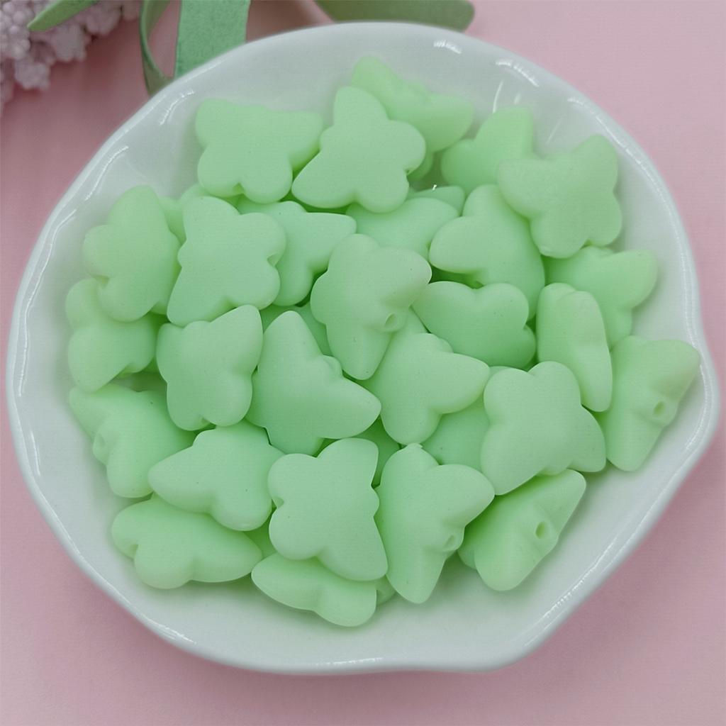 Браслеты DIY Ожерелье 50 ШТ. (14-10)*12 мм модные резиновые бусины-бабочки для изготовления ювелирных изделий, аксессуары для бусин