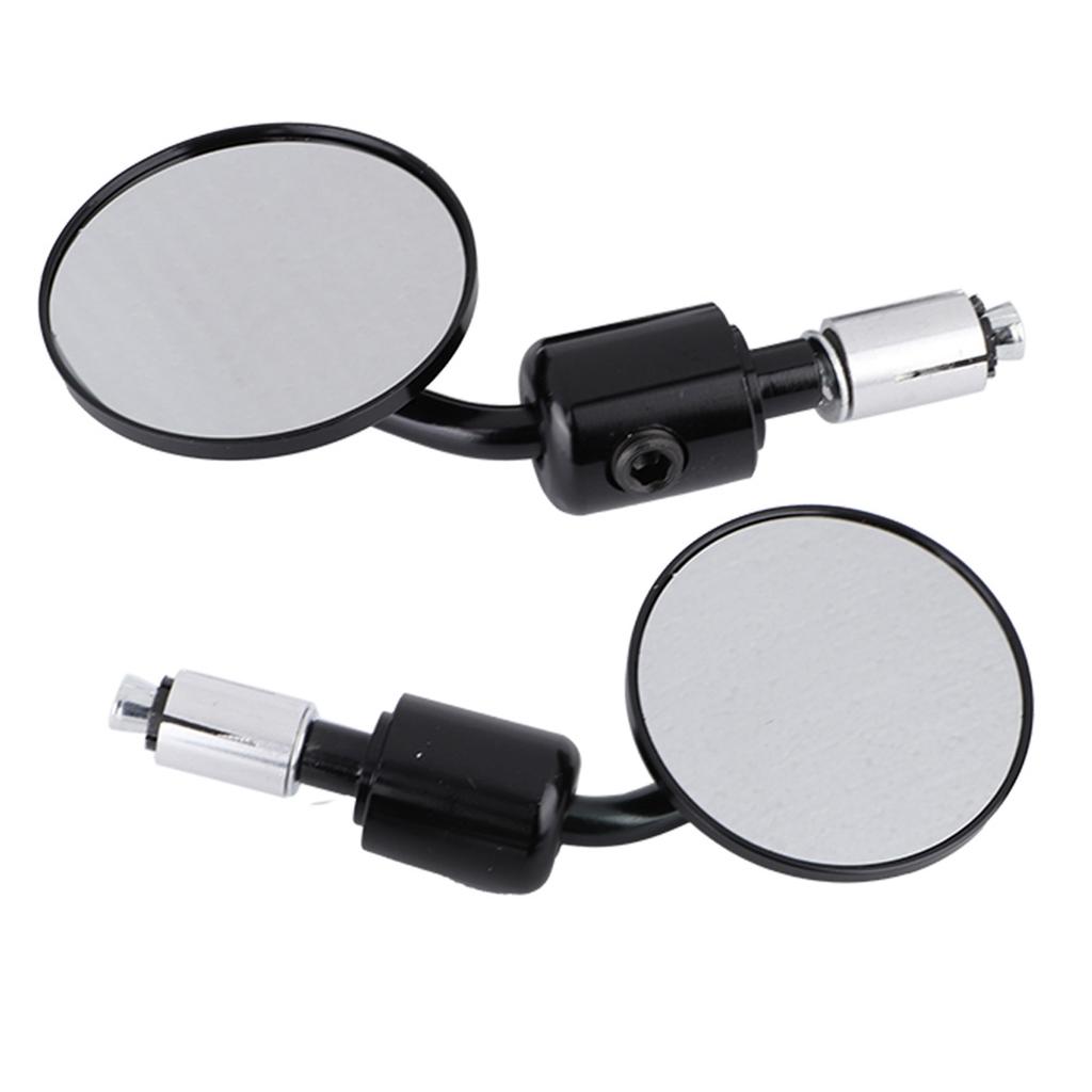1 пара 7/8" круглых зеркал заднего вида на руль, мотоциклетные мотоциклетные боковые зеркала, черные