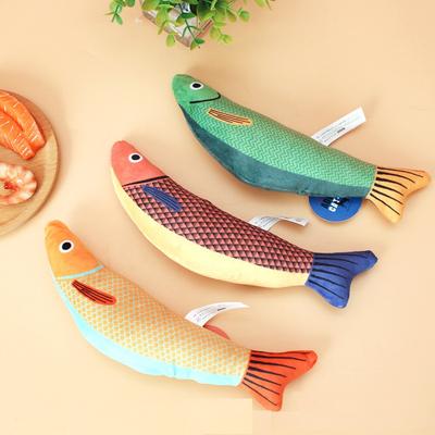 Игрушка для кошек Кошачья мята 3D-симуляция рыбы Золотая рыбка Игрушки для котят Подушка Интерактивная звучащая кошка Жевательная игрушка для укуса Мягкие игрушки Товары для кошек