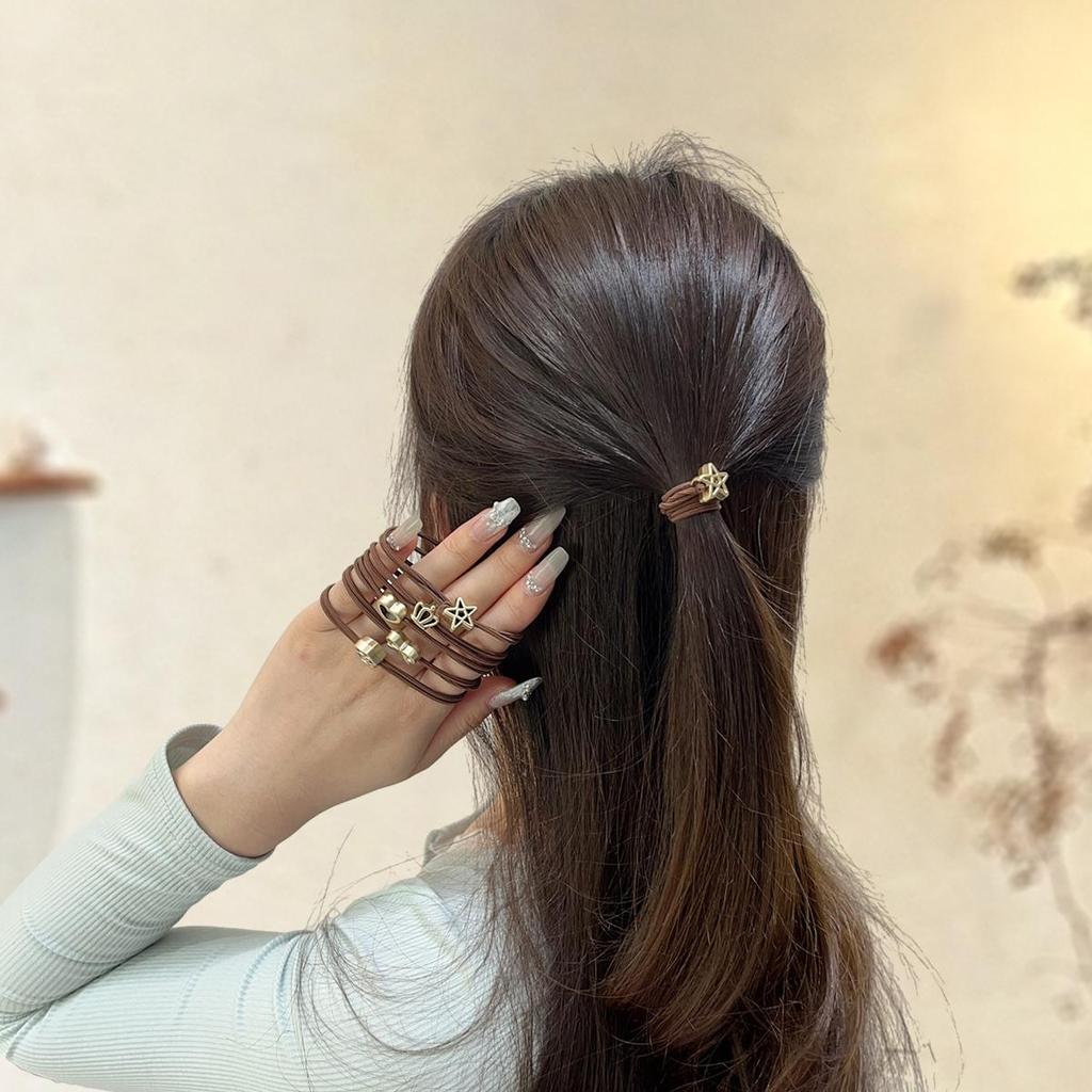 5Pcs Elegant Headband Hair Ring Head Rope Fashion Headwear For Girl Sweet Rubber Band Hair Accessories