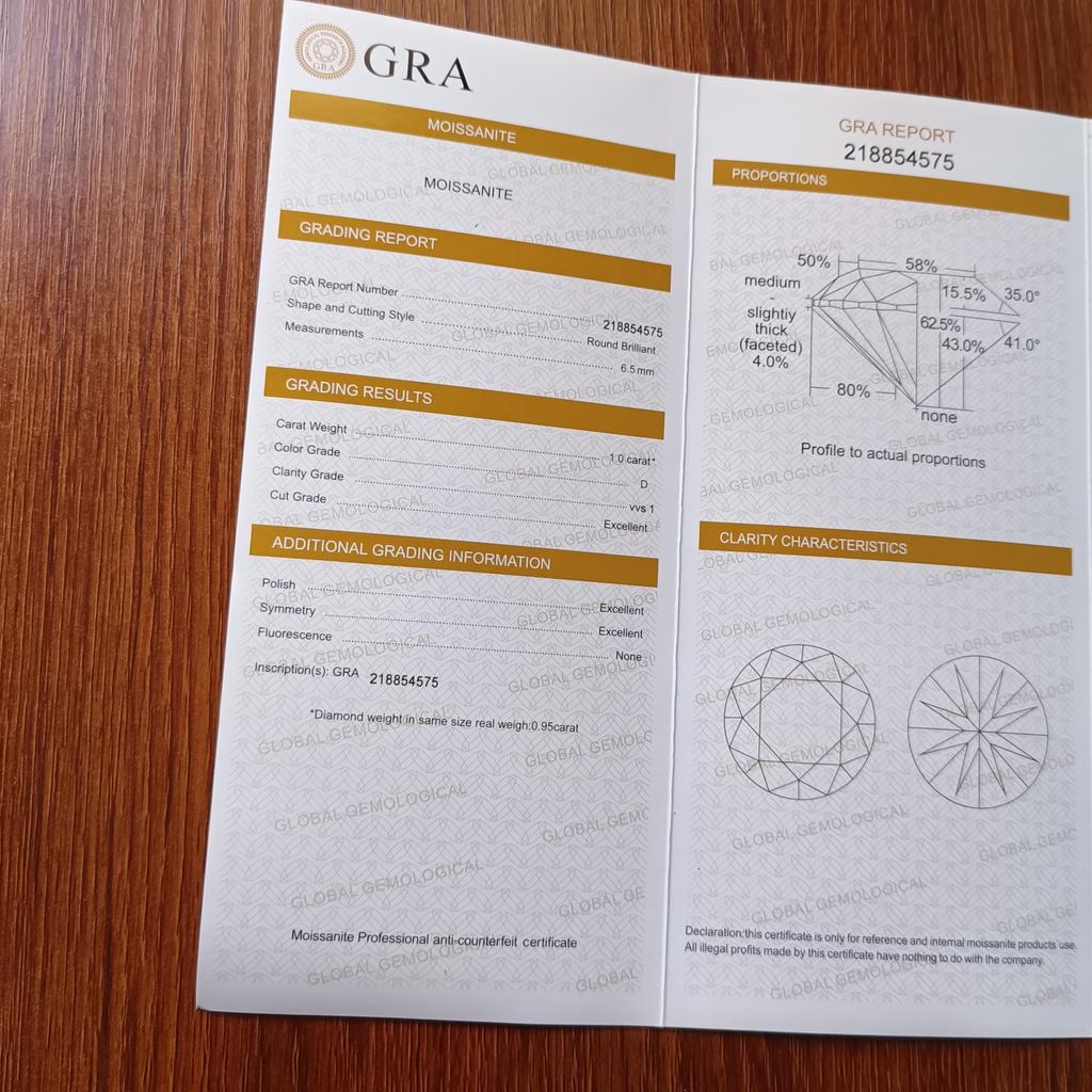 Серьги с муассанитом с четырьмя зубцами 30 центов 50 центов Один карат Стерлинговое серебро 2 карата для мужчин и женщин в разных цветах Дополнительные простые серьги