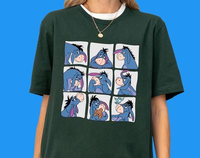 Disney Winnie The Pooh Eeyore Emotions T-shirt | Disney Eeyore Shirt | Disneyland Family Vacation Trip Gift | Unisex Adult Kids Shirt R622