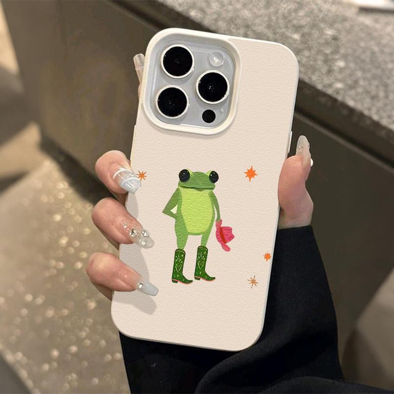 Модный чехол для телефона с узором из лягушек, подходит для iPhone 17 16 15 14 13 12 11 Pro/Max/Plus, противоударная задняя крышка