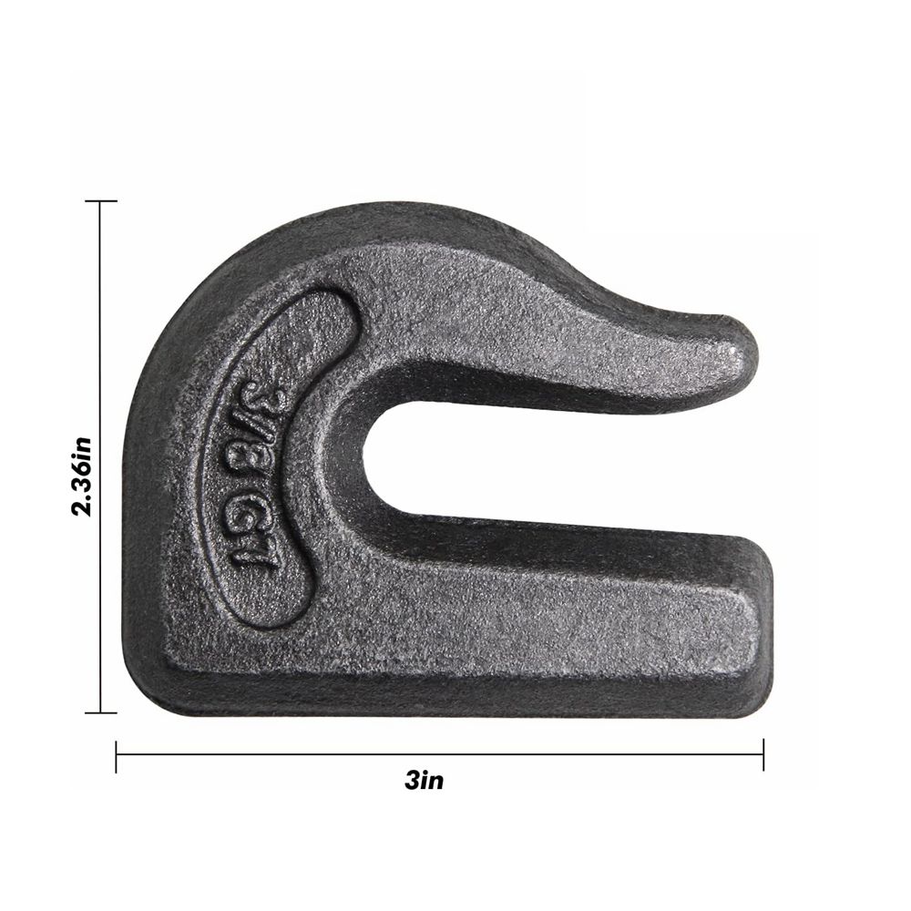 4pcs Grab Chain Hook 3/8-in Heavy Duty Tow Hook G70 Forged Steel Tractor Hook Weldable for Car, Truck,SUV, RV,UTV,Tractors
