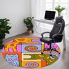 1pc Cat Patterns Office Round Area Rug,  Mat Suitable For Office, Under Office Chairs Bedroom Living Room Home Decor, Room Deco