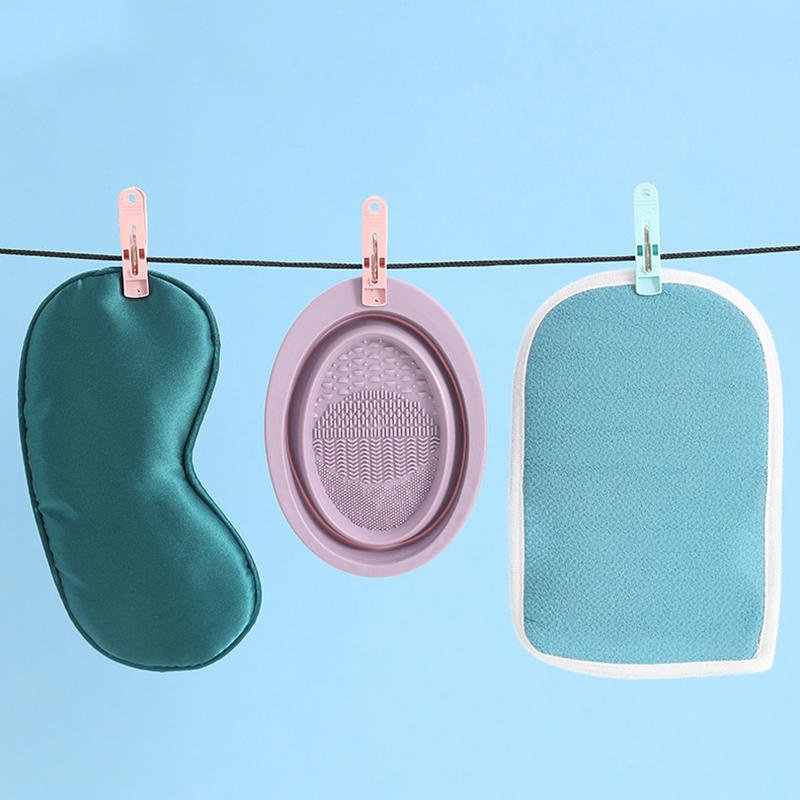 Крепкие ветрозащитные прищепки для сушки одежды для балкона, улицы, для фиксации нижнего белья, носков, шарфов, упаковка 30 шт., многоцелевые прищепки для белья с корзиной, розовые