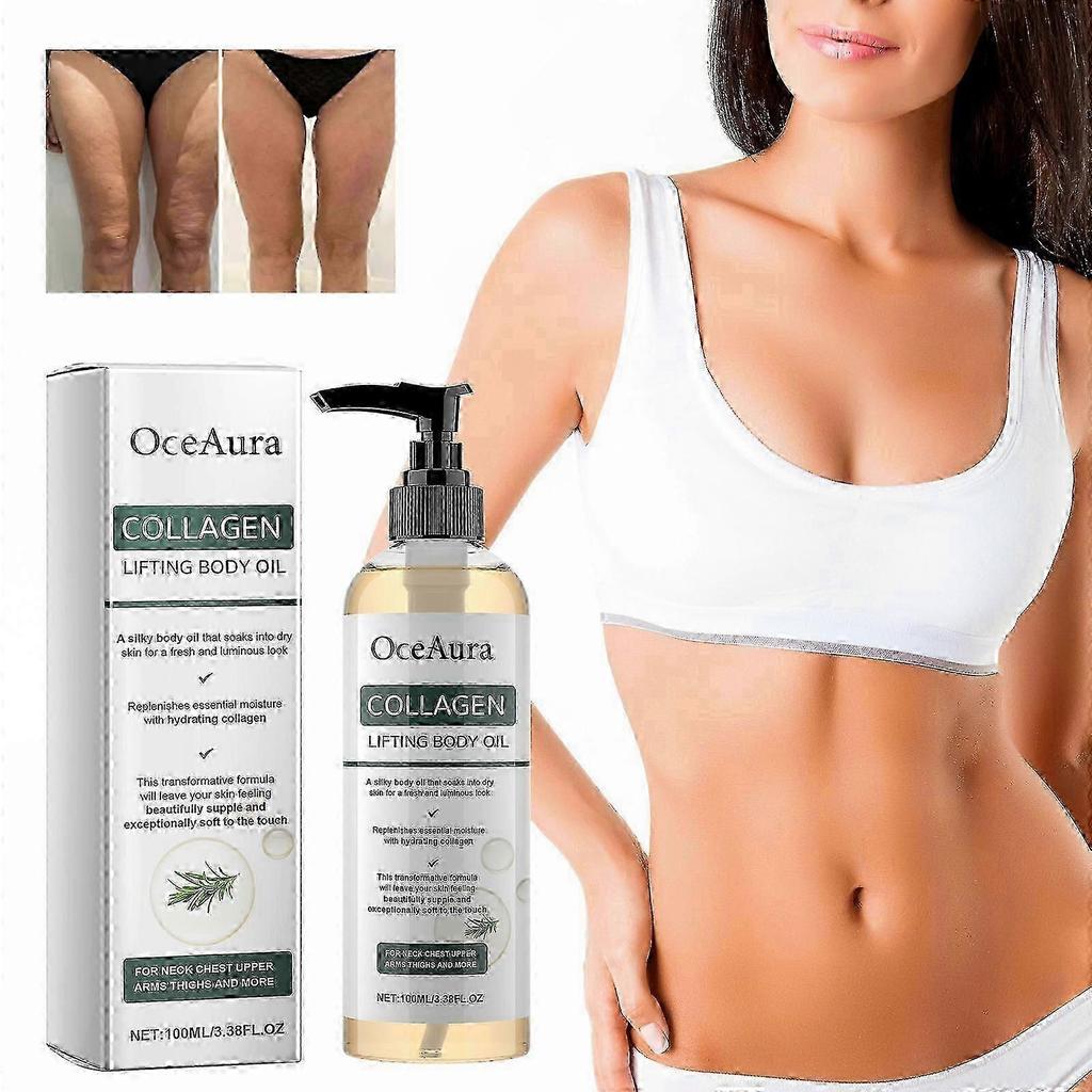 1-3X OceAura Collagen Firming Body Oil  Hydrating & Elasticity-Boosting Massage Oil for Smooth Skin