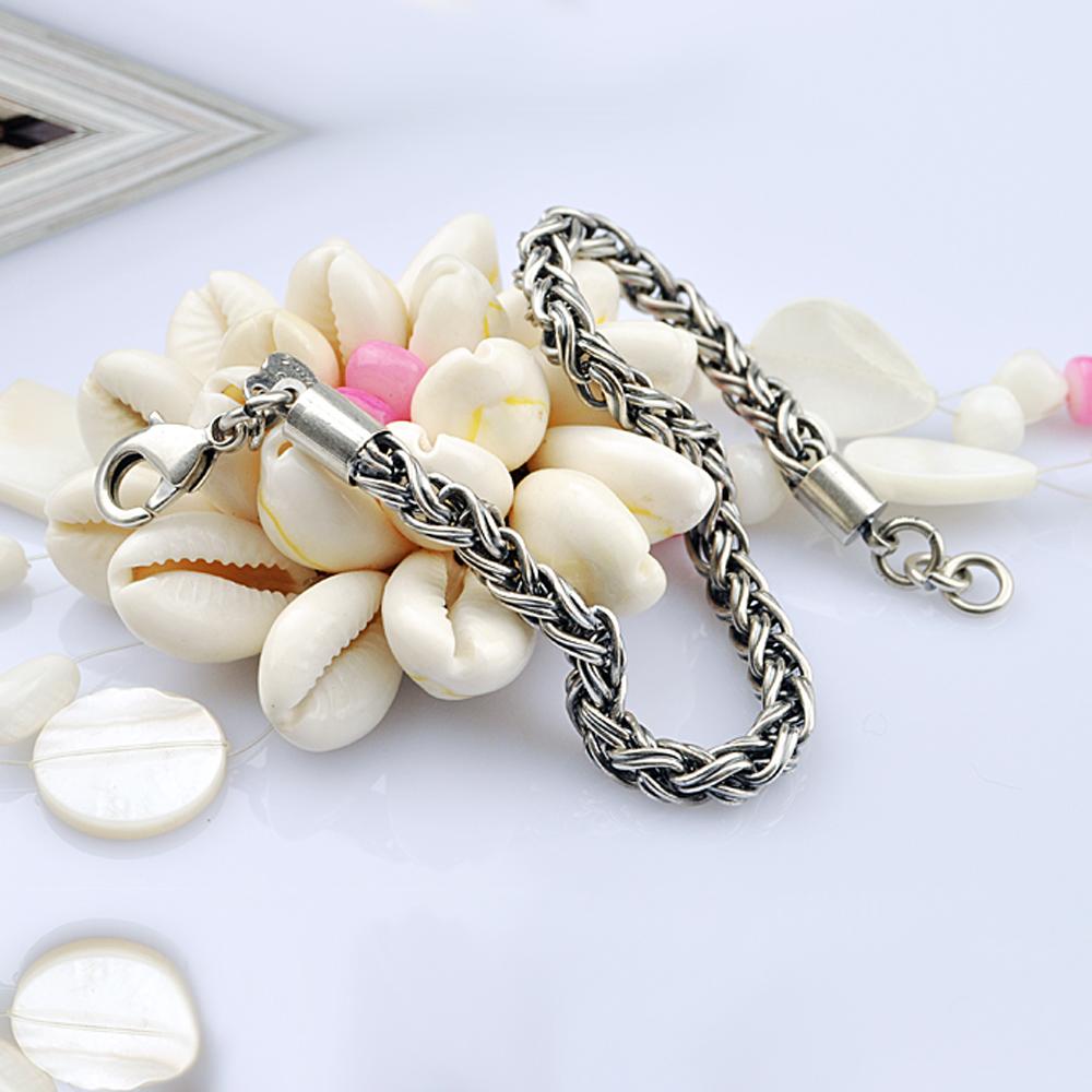 Новые мужские браслеты из 100% стерлингового серебра 925 пробы, браслеты 3,5 мм 7,5 дюймов, модные винтажные мужские браслеты из тайского серебра, ювелирные изделия