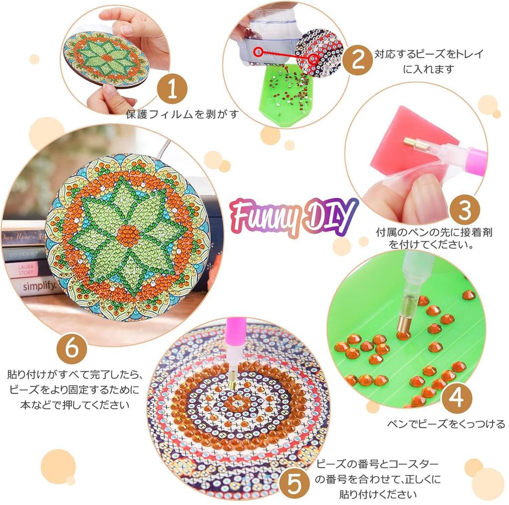 Подставка под стакан Diamond Art с бусинами, Diamond Art DIY, 5D Алмазная живопись, набор с подставкой, Популярный для и Рукоделие, Материалы для творчества C