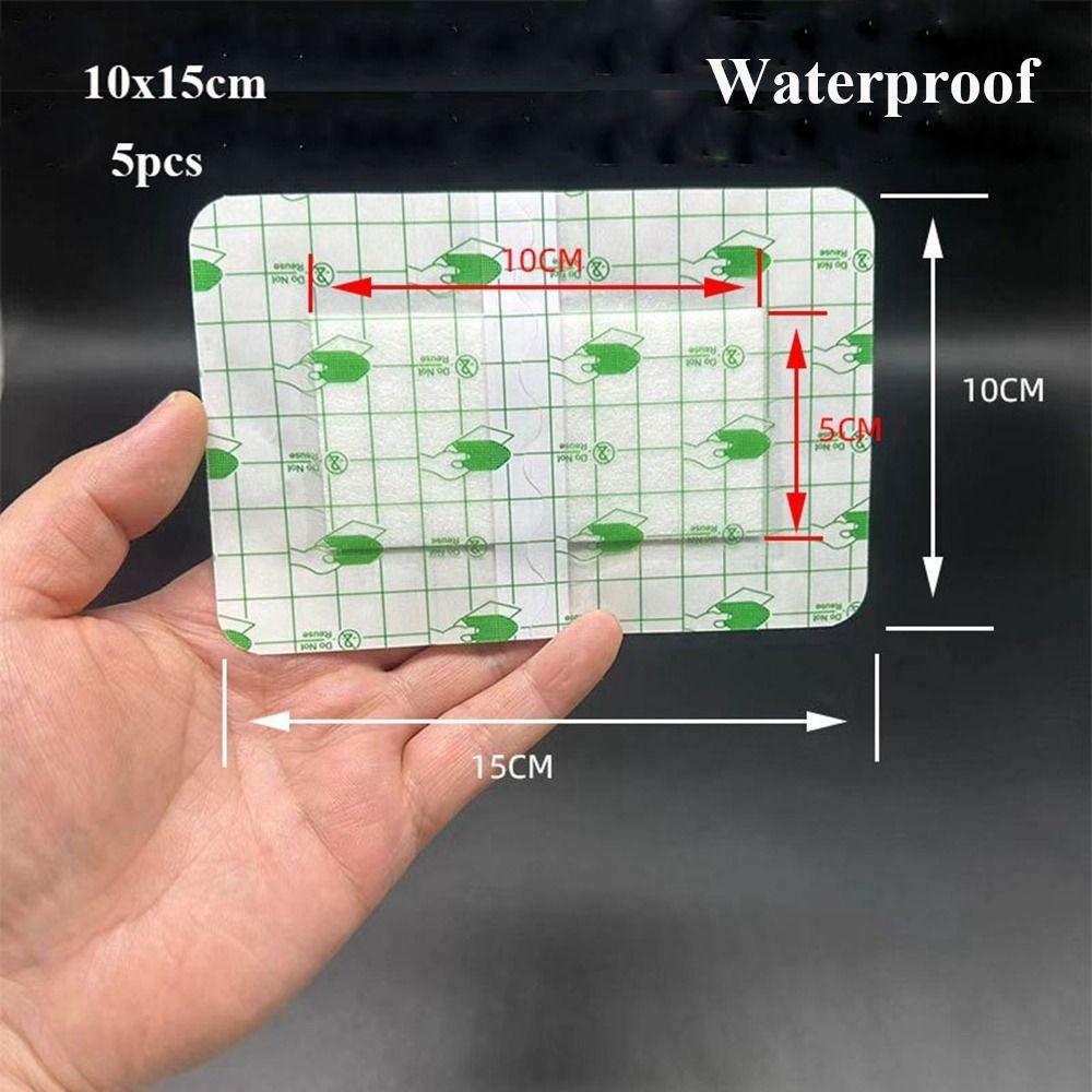 5/10 шт. дышащая повязка на рану, нетканая водонепроницаемая наклейка, самоклеящаяся повязка