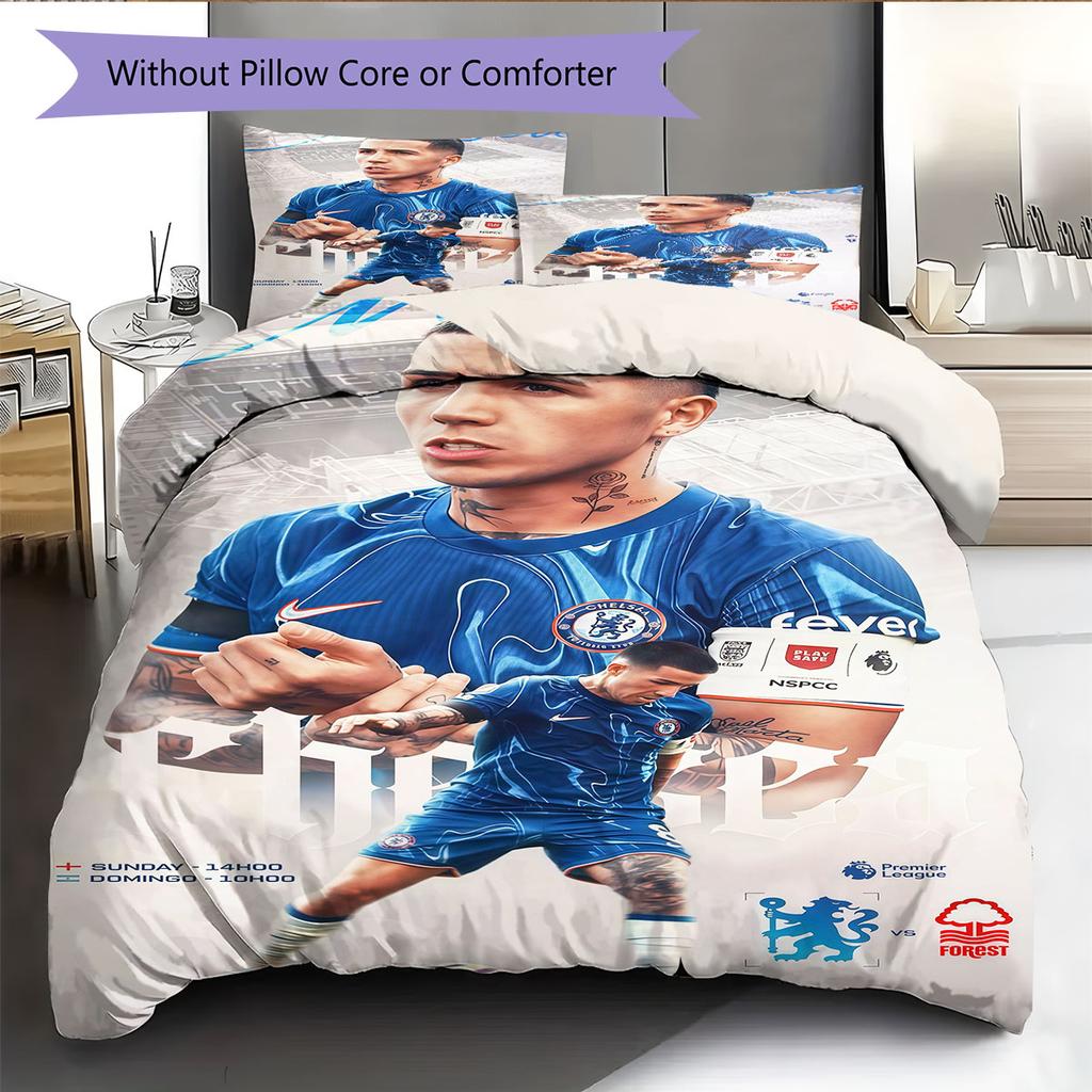 Enzo Fernández Icon Bedding Quilt Set Quilt Cover Pillowcase Home Decoration Birthday Gift (1 * duvet cover + 2 * pillowcase, without core)