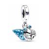Fashion Summer New Jellyfish Hermit Crab Mermaid Blue Butterfly Ring Snail Pendant Pendant Beads Sterling Silver