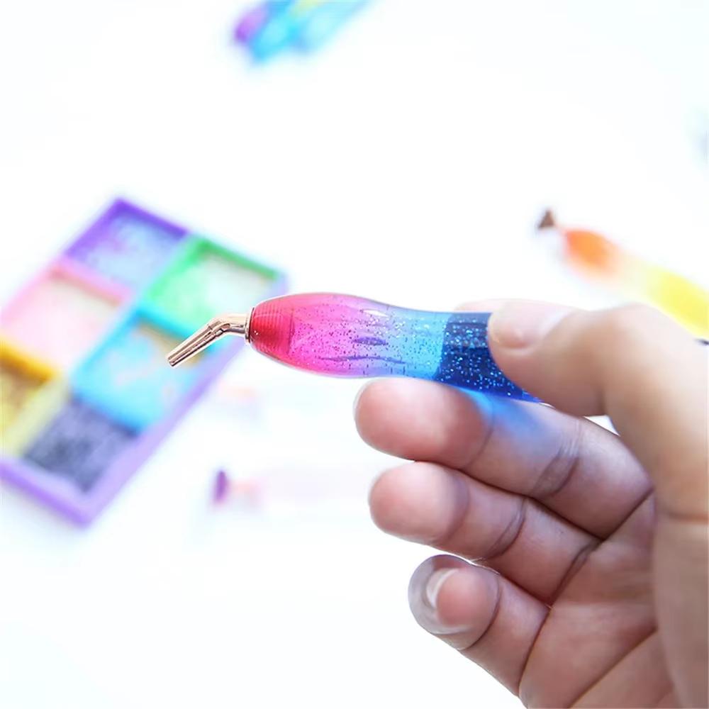 Набор ручек для алмазной вышивки 5D Jelly Point Drilling Pen Набор инструментов для мозаичной вышивки с многофункциональными металлическими наконечниками с винтовой резьбой
