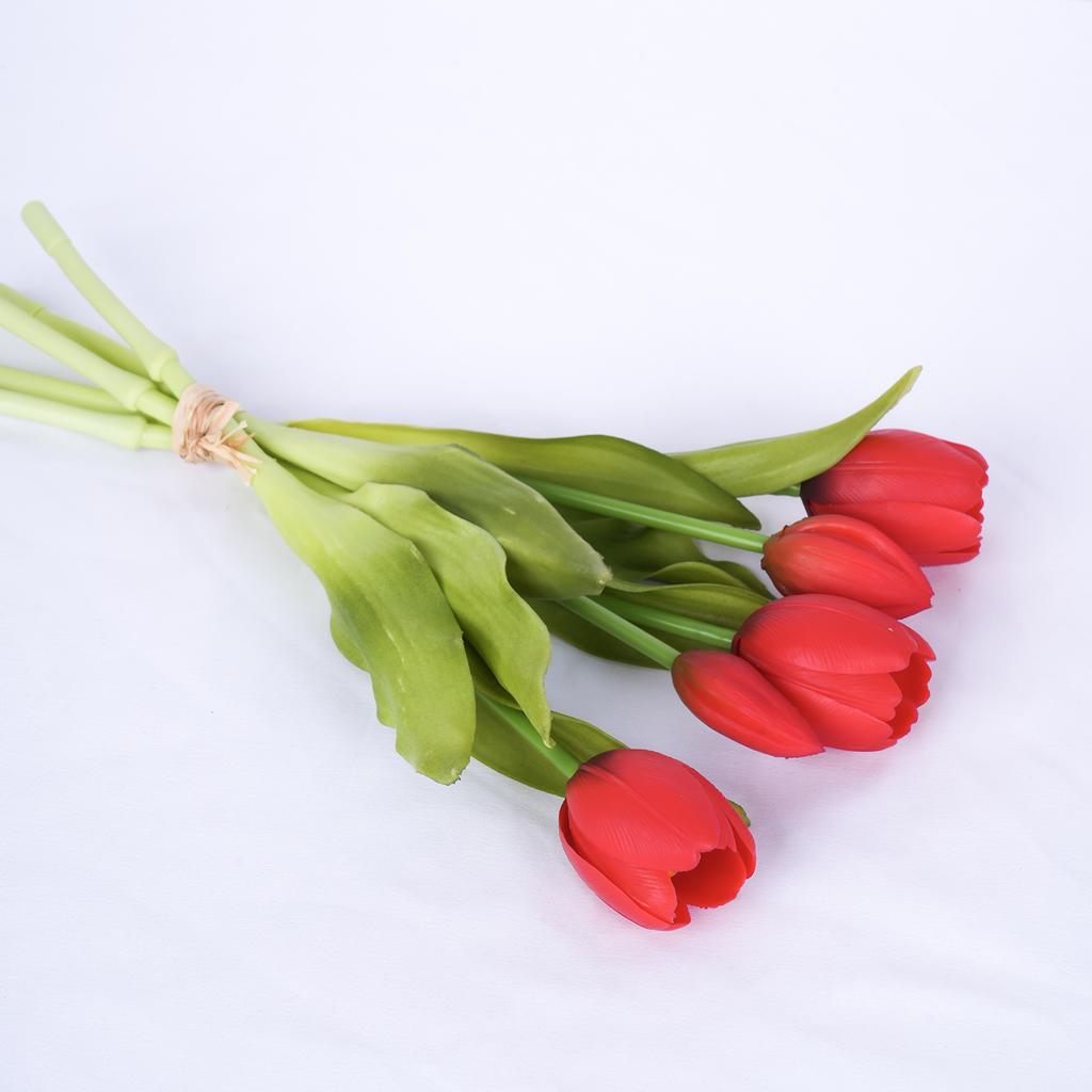 5 шт. Искусственный букет тюльпанов Силиконовые искусственные цветы Украшение для вечеринки Украшение для стола в гостиной Цветочная композиция Декорация