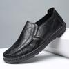 Fashion Plain Flat Men's Leather Shoes Slip-on Legitimate Adults New In Promotion Sale Size 44 Fashion 2025 Pu Male Casual Shoe Classic