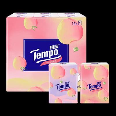 Мини-салфетки для лица Tempo, с ароматом персика