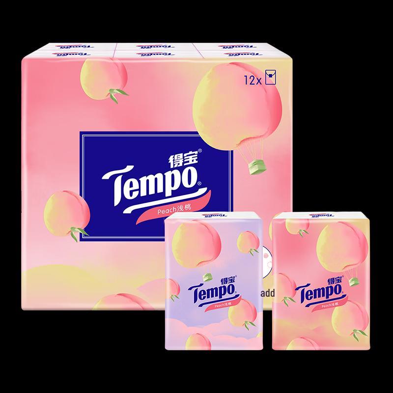 Мини-салфетки для лица Tempo, с ароматом персика