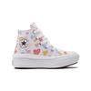 Converse All Star Move High для дошкольников 'Всегда Сердца' (унисекс) Белые / Белые / Розовые Солевые Детские Кеды 371590C