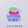 Frog Patch Iron On Embroidery Patches For Clothing Thermoadhesive Patches On Clothes Cartoon Animal Sewing/Fusible Patch Badges