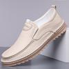 New Shoes for Men Leather Casual Shoes Spring Concise Flat Skateboard Shoes Comfortable Slip-on Loafers