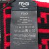 Безупречный Шарф FENDI Логотип FF Узор Zucca Красная шерсть Женский FXS346 Б/у