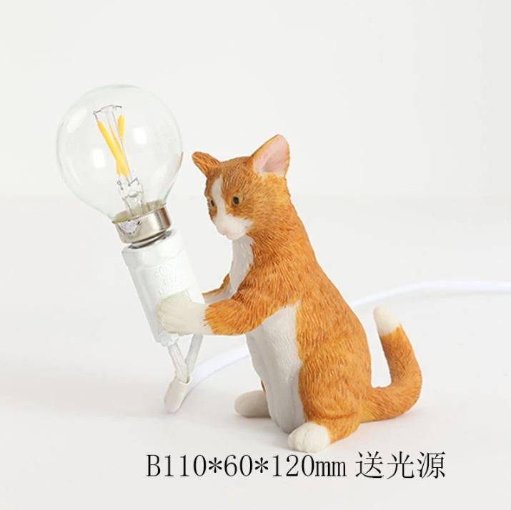 Animals Table Lamps Nordic Children's Bedroom Resin Cat Table Light Desk Lamp Luminaire Home Decor Night Light Lighting Fixtures