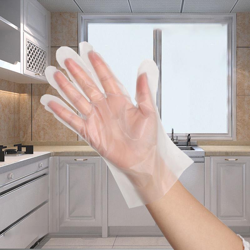 50Pcs/Box Latex Free Gloves Tpe Disposable Gloves Transparent Non-Slip Acid Work Safety Food Grade Household Cleaning Gloves