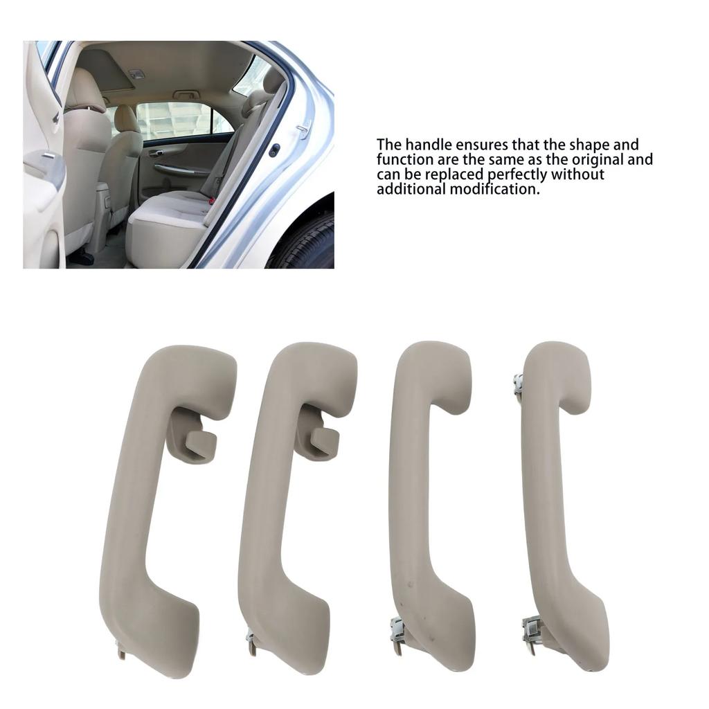 4Pcs Interior Pull Roof Grab Handle ABS Auto Roof Pull Handle Comfortable Grip Replacement for Corolla 2007-2013 Car Accessorie